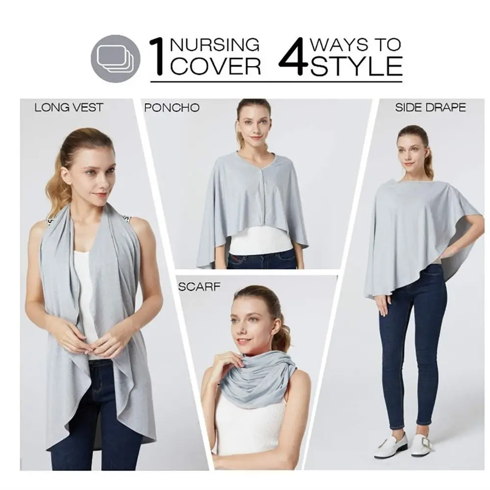 Muslin Fabric Baby Nursing Poncho Breastfeeding Cover