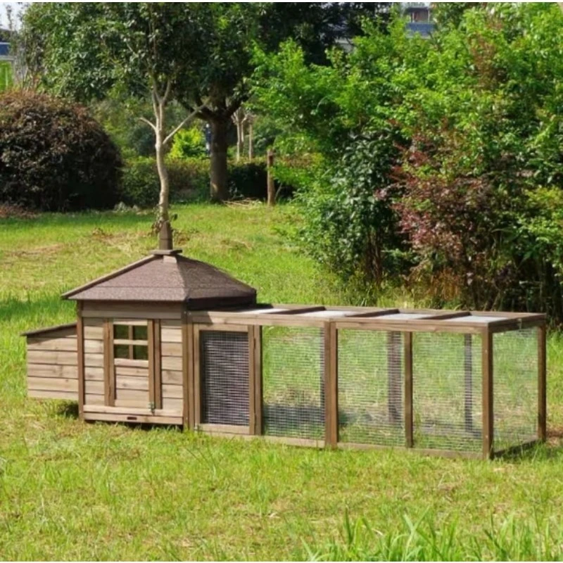 Gallinero De Madera Grande, Jaula Para Aves De Corral, Con Doble Carrera Patio Trasero, Caja De Anidacion