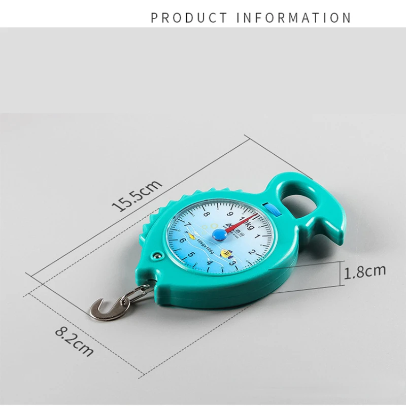 1PC Fish Scales Mechanical Portable Scales Pocket Fishing Shopping Fish Hook Mini Palm ABS Chrome Plating Supplies