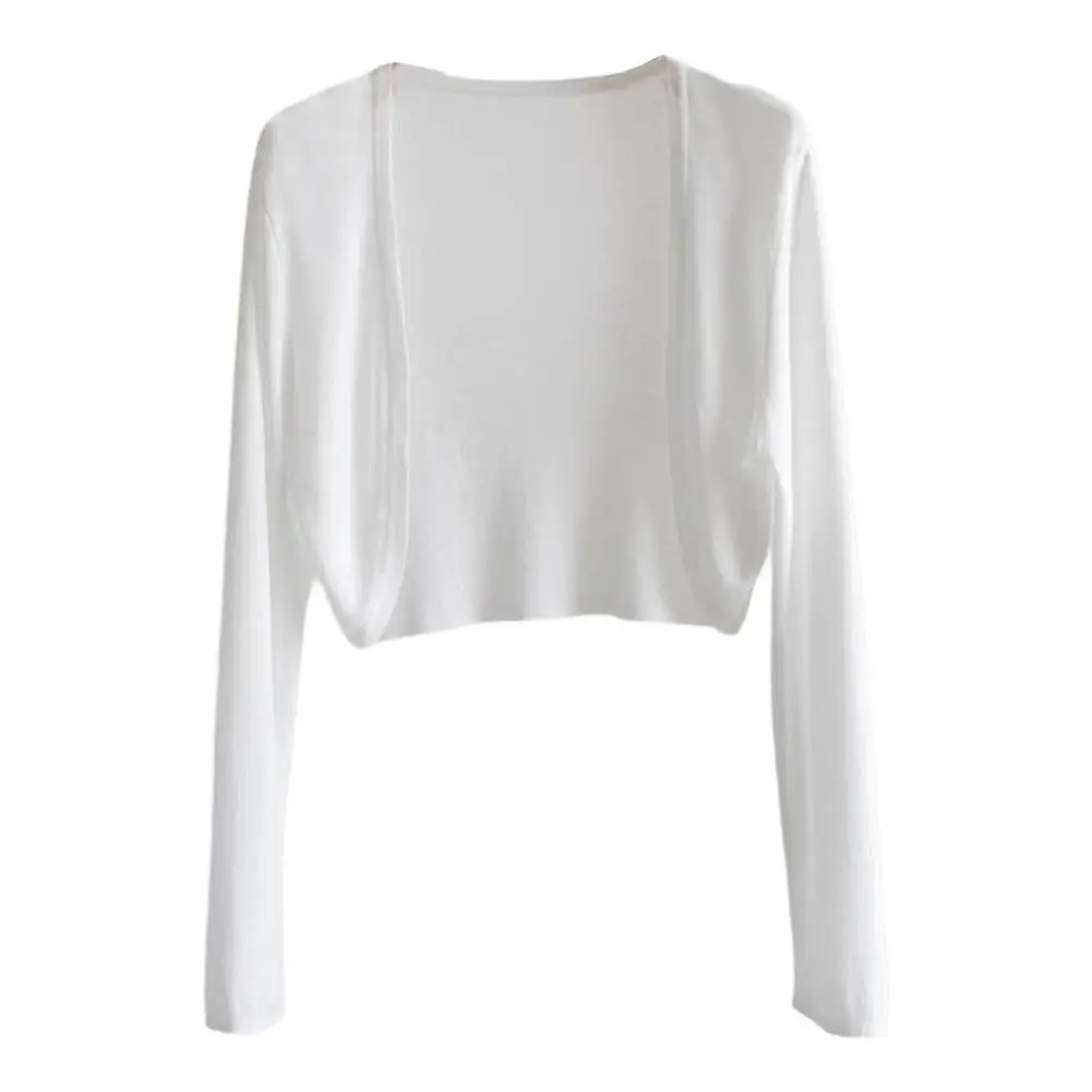 

Casual Cardigan Elegant V-neck Women's Cardigan for Spring Fall Lightweight Sun Protection Coat with Long Sleeves for Warmth