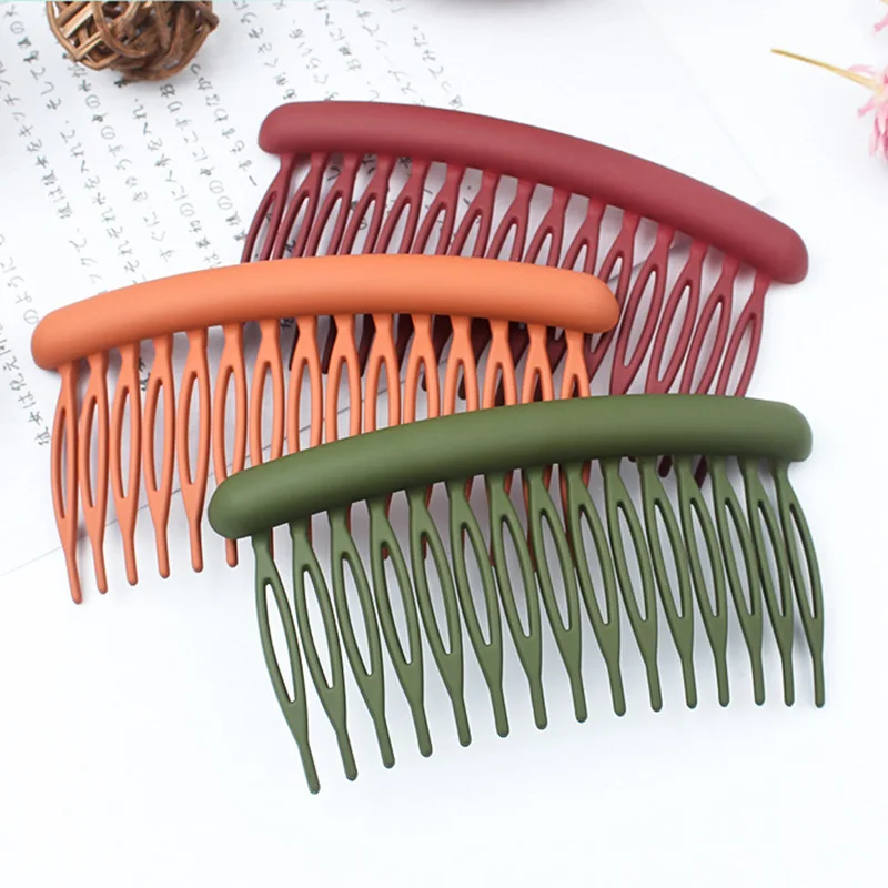 Children Candy Color Hair Brush Comb Clip Women Baby Hairpins Headdress Korean Wedding DIY Jewelry Hair Style Accessories