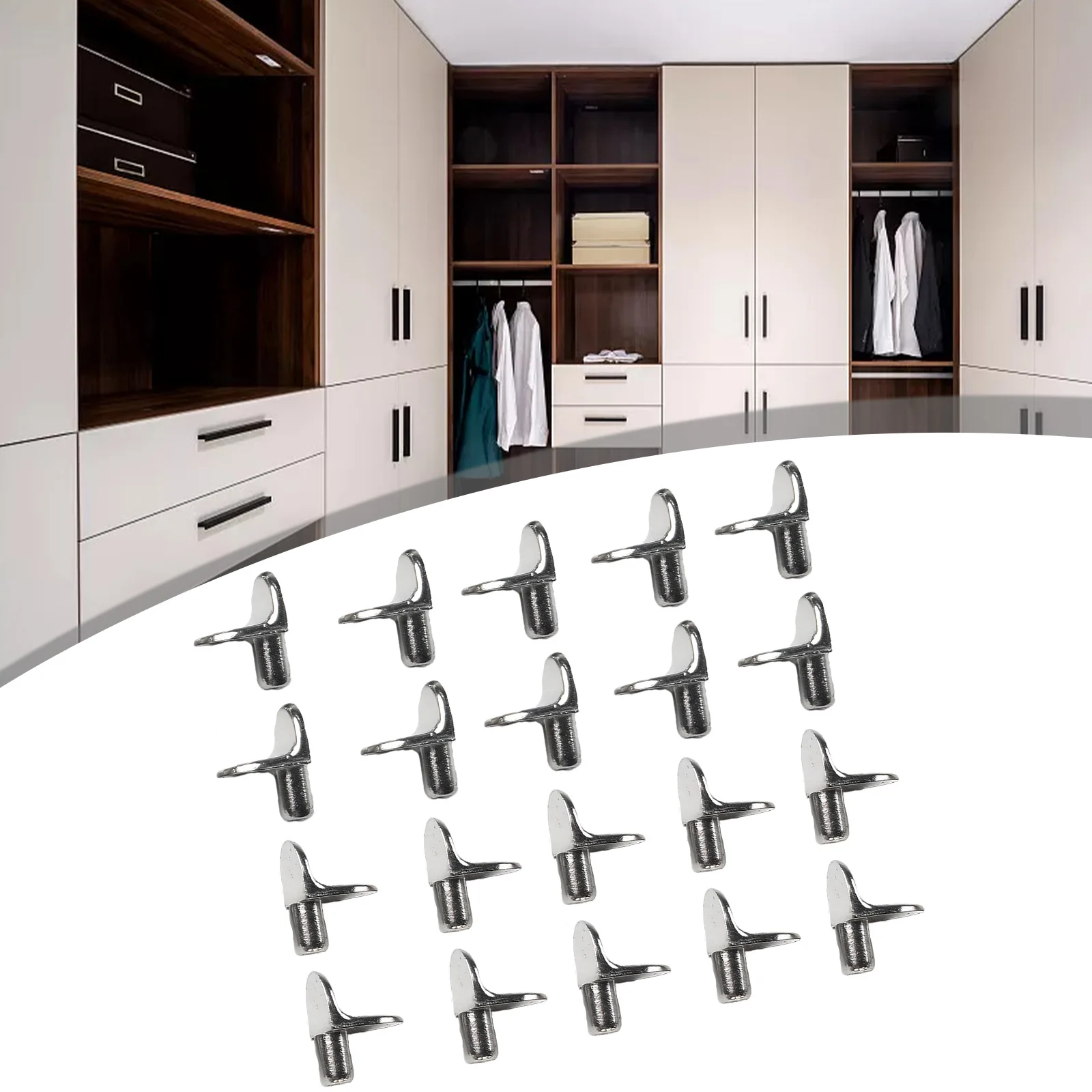 

Beautiful Shelf Pins Bracket Rust Resistant Silver Sleek Smooth Support Studs Pegs Versatile Application Zinc Alloy