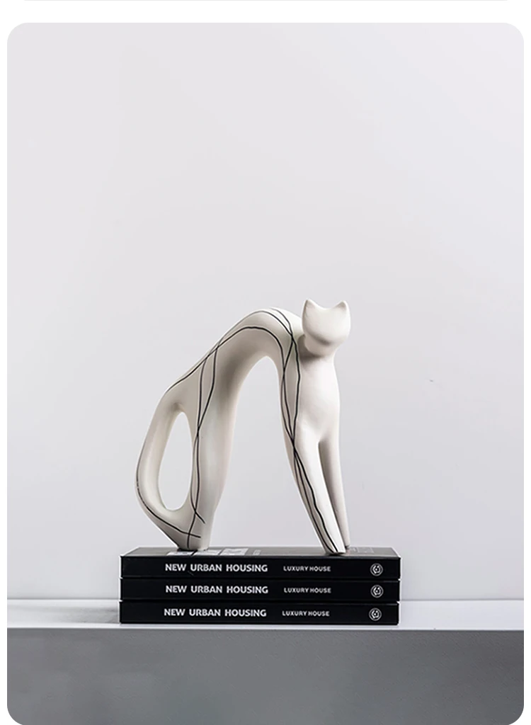 Modern Minimalist Cat Statue