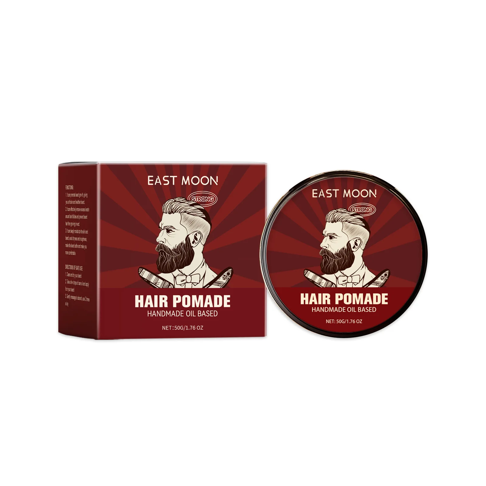 Rosemary Hair Styling Pomade Strong Hold Finished Molding Low Shine Deeply Moisturizing Long-Lasting Fluffy Men Hair Shaping Wax