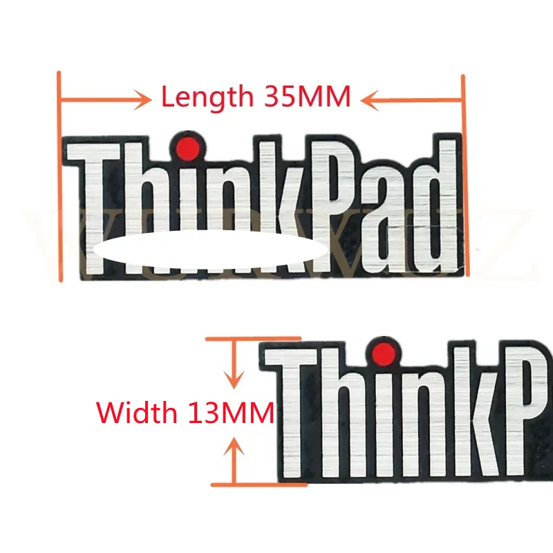 New For Lenovo Thinkpad Metal Sticker Notebook Sticker Length 35mm, Width 13mm, Silver