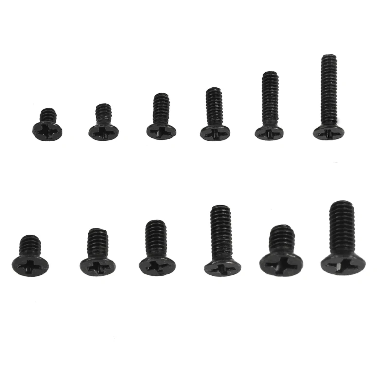 Electpick 240pcs M2 M2.5 M3 KM 플랫 헤드 필립 나사 노트북 노트북 수리 나사 컴퓨터 작은 나사 세트