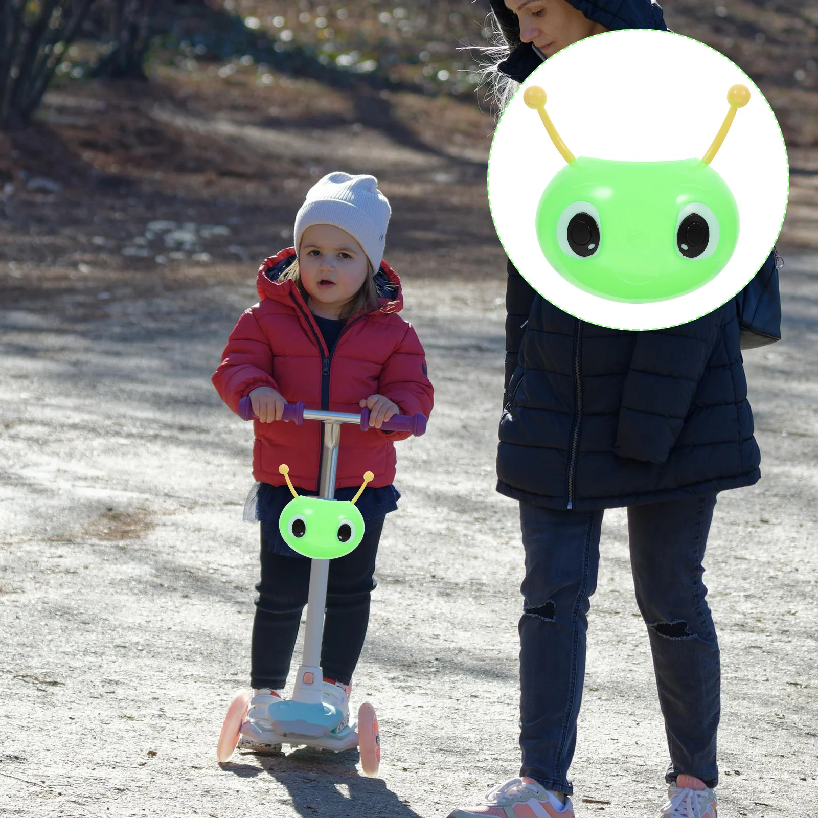 

Children Scooter Basket Plastic Cute Worm Pattern Bike Basket Scooter Front Handlebar Carrier Rack Holder Organizer