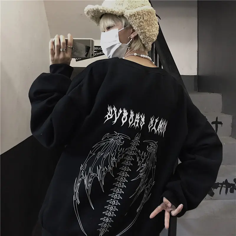 YCNYCHCHY 2023 New Spring Letter Printed Zip Up Hoodie Streetwear