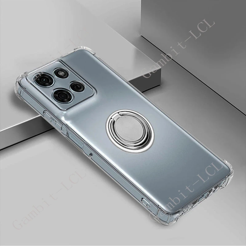 Enhanced Phone Case with Ring Holder - Shockproof Soft Back Cover