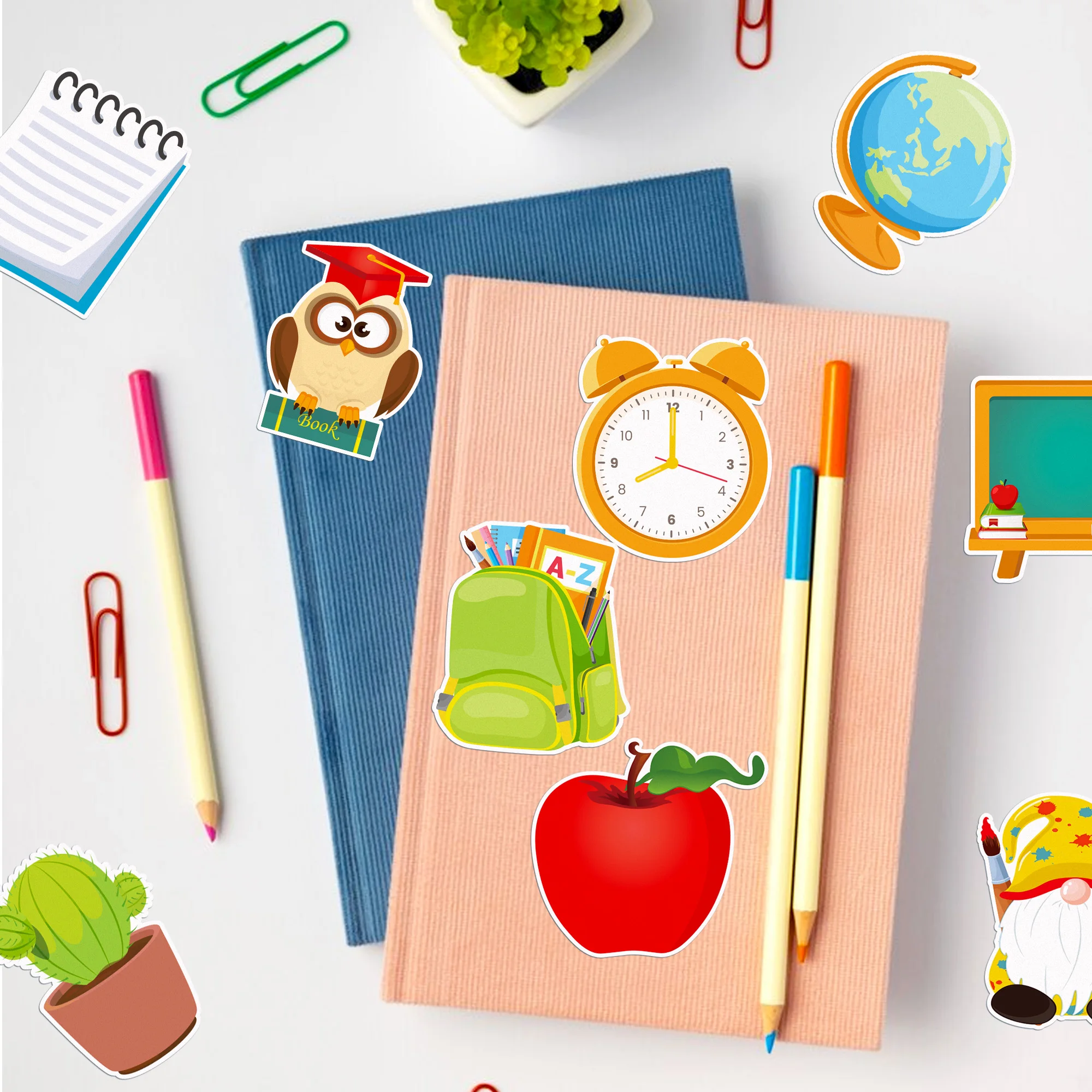Back to School Theme Self-Adhesive Sticky Notes Notepad Writing Memo Pads for Back to School Party Supplies 2