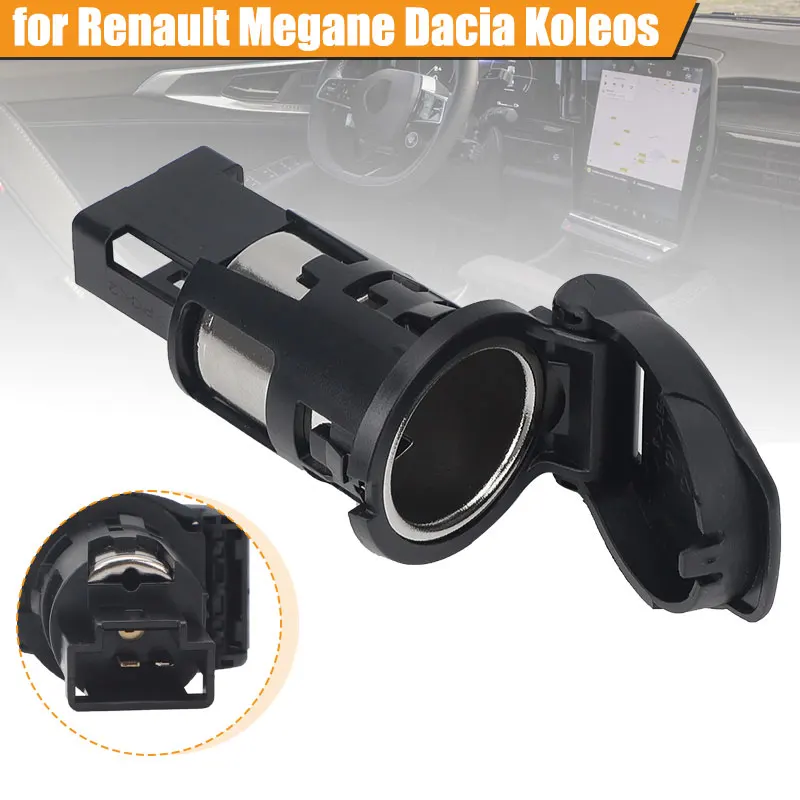 Presa Accendisigari Auto 12V 120W Ricambio Con OEM 253312923R Compatibile Con Dacia Koleos E Megane | ABS E Alluminio