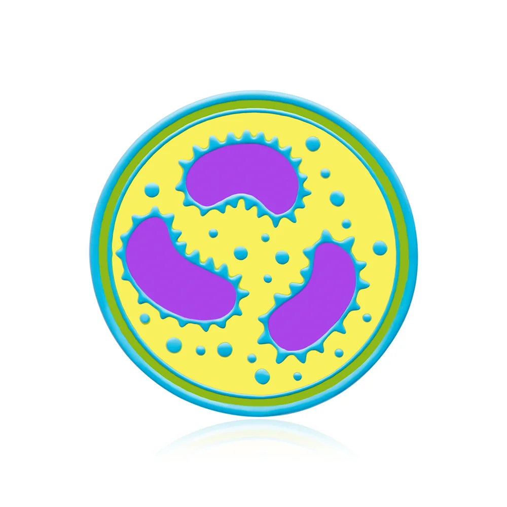 

Cartoon Microbial Brooch Cute Biological Cell Structure Enamel Pin Hat Coat School Bag Badge Biologist Exquisite Gift