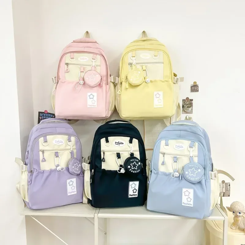 Cute Girl High Beauty Backpack 2024 New High School and Middle School Students Large Capacity Backpack Mochilas Escolares 5