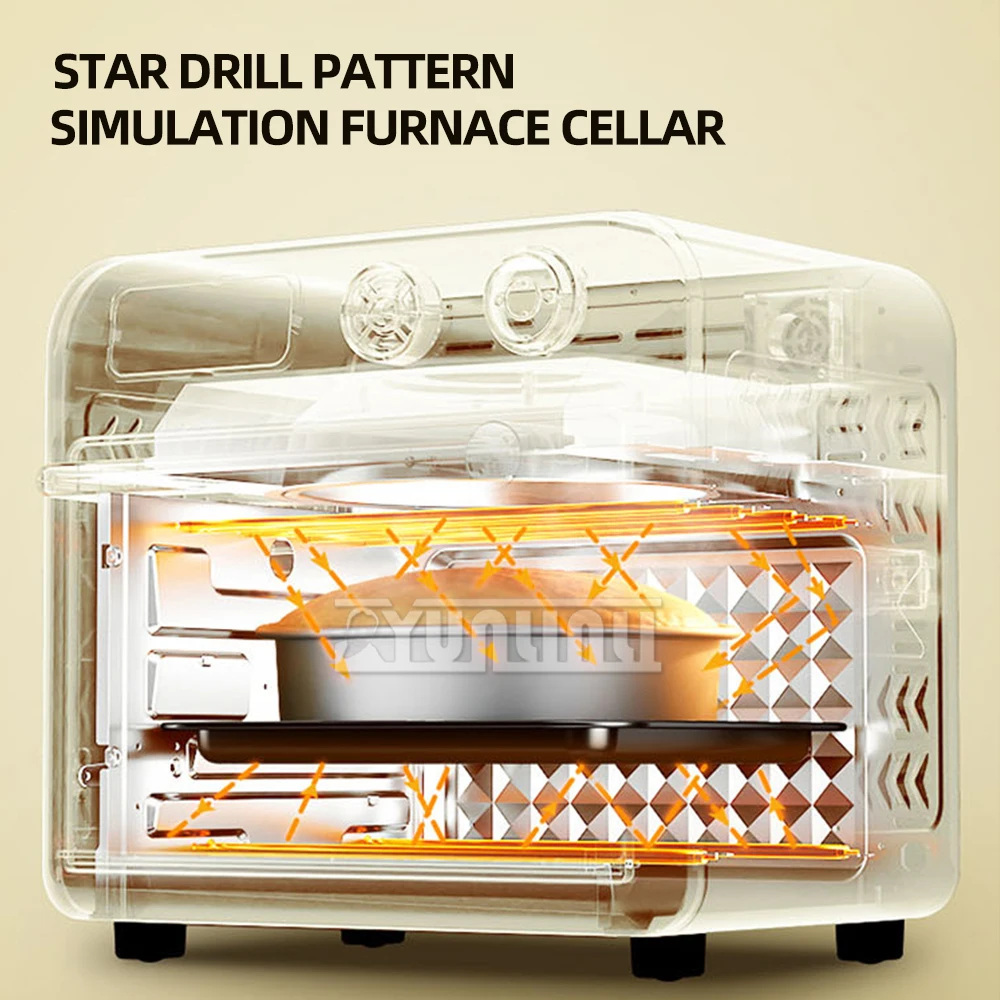 Air Fryer Household Multi-functional Intelligent Visual Cooking Kitchen Appliances Large Capacity Toaster Oven