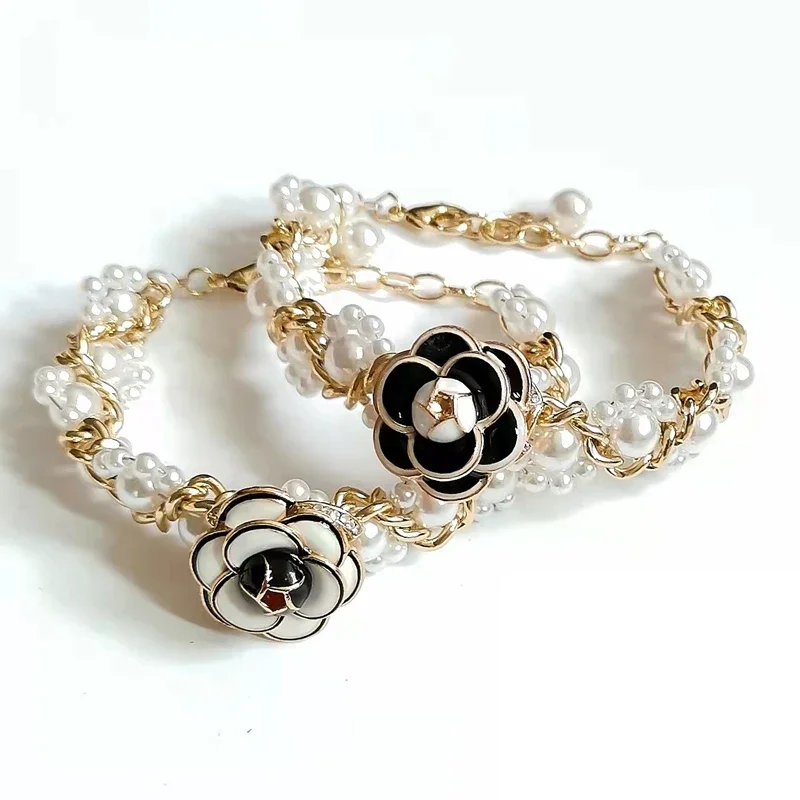 Faux Pearl Stretch Bracelet 5pc - A New Day™ White