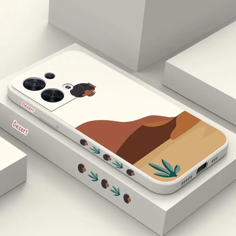 Custodia Per Telefono In Silicone Sand Dunes Per Oppo Reno 8Pro 8 8T 10Pro 10Proplus 10 7Lite 7 7Z 6Lite 6 6Z 6Proplus 5Lite 5Pro 5 4 4Z Cover