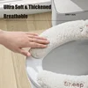 2Pairs Cute Toilet Seat Covers Thickened Winter Warm Universal Seat Cushion With Handle Reusable Kids Toilet Training Seat Mat 3