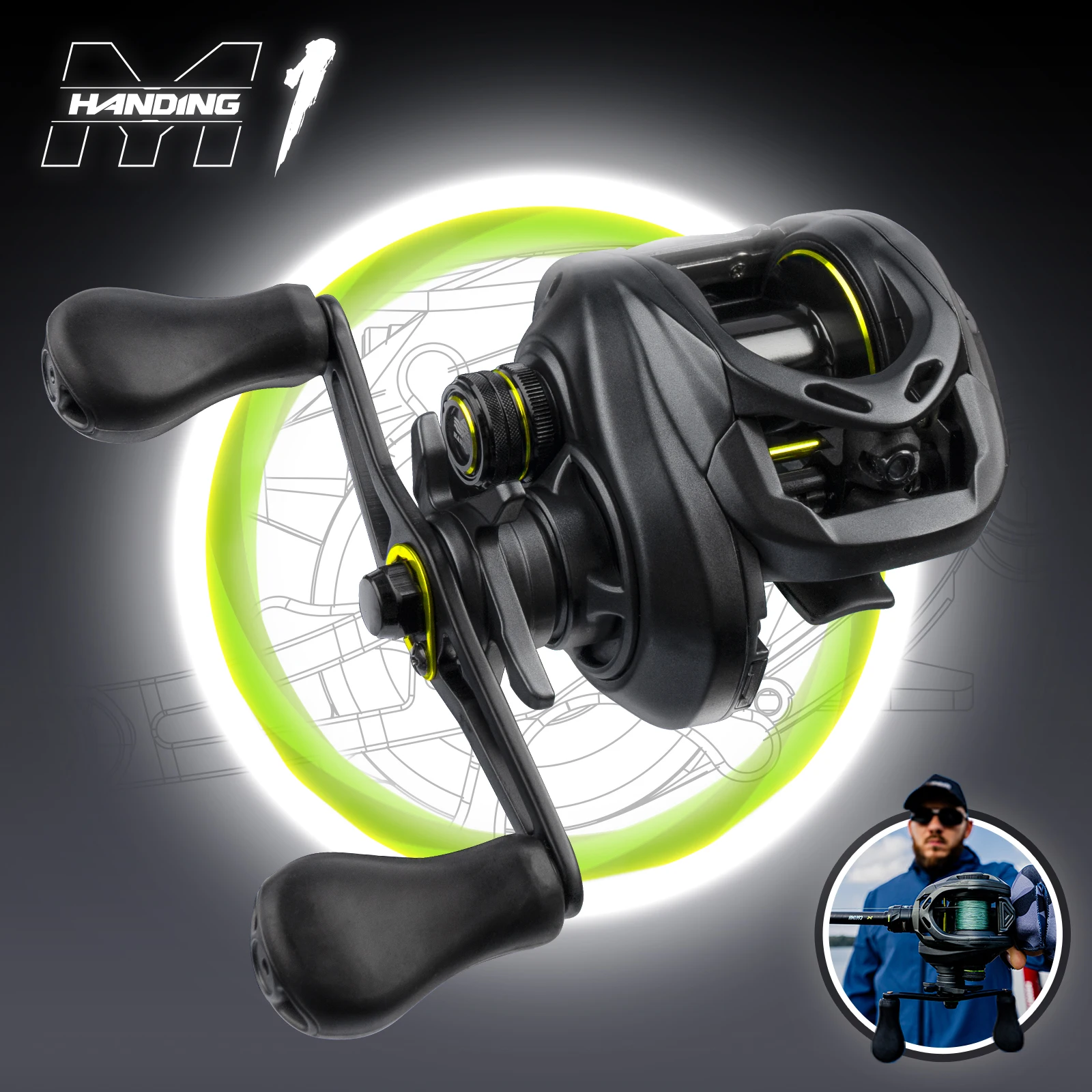 Alomejor Baitcasting Visserijhaspel 8.1