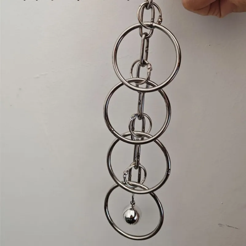 Parrot 304 Stainless Steel Toy Pet Bird Bite String Toys Gnawing Chewing Climbing Cage Supplies Pets Hanging Accessories 3
