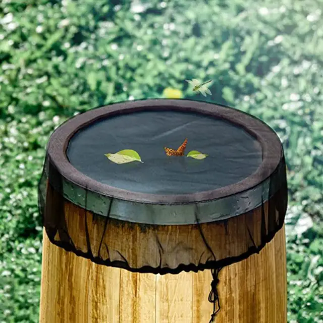 Eső Vödör Burkolat Húzózsinór Tervezés 80/100 Cm Kültéri Kerti Hordóhálózat Háló Fedő Udvar Víztartály Fedőlapok Kertészeti Szerszámok - Image 2