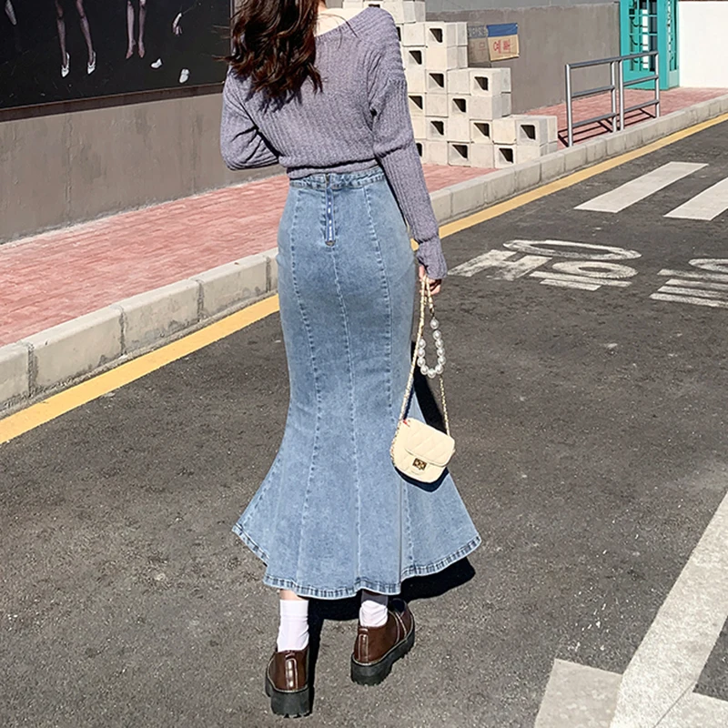 naoho denim mermaid skirt - www.onkajans.com