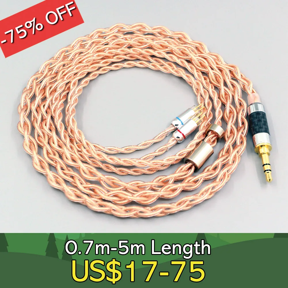 

4 Core 1.7mm Litz HiFi-OFC Earphone Braided Cable For 0.78mm BA W4r UM3X UM3RC JH13 High LN008086