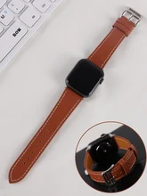 

Leather Loop Bracelet Belt Strap for apple watch series 7 strap 45mm 44MM 42MM Smart iWatch 3 2 1 Watchband 38MM 40MM 41MM