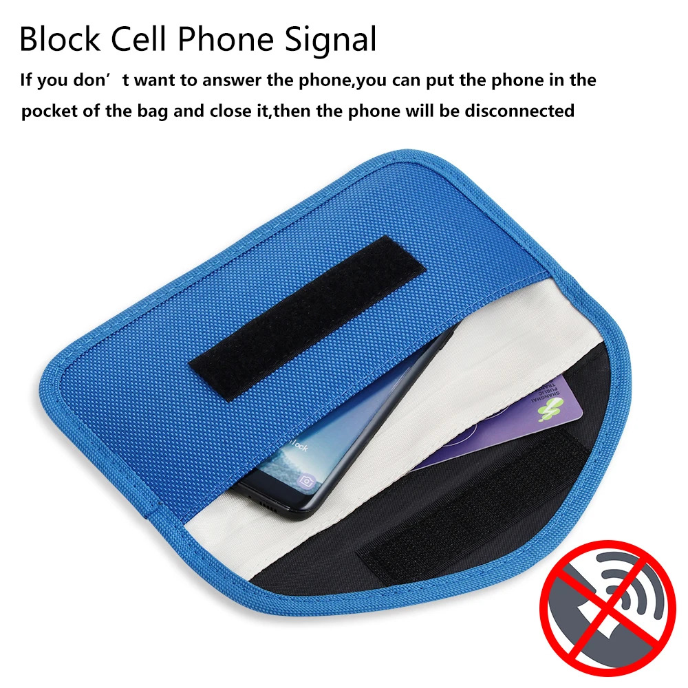 Portable RFID Blocking Faraday Pouch - Keyless Car Signal Protector