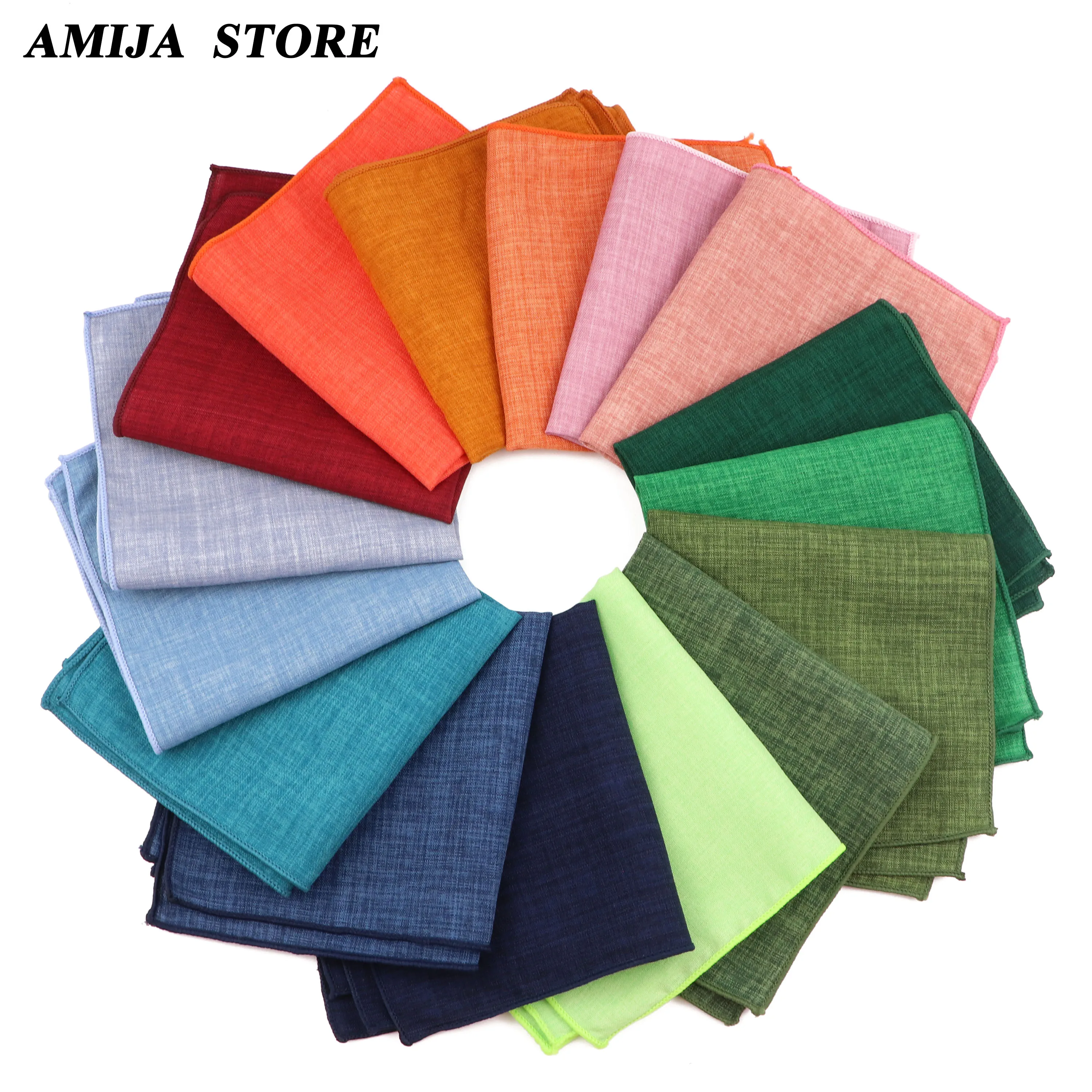 Handkerchief Pocket Square For Man Shirt Accessories 27Colors