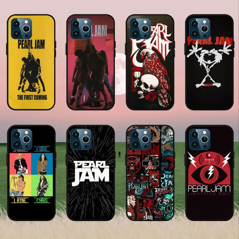 R-Rock Band Pearl Jam Custodia Per Telefono Per Iphone 7 8 Plus 11 12 Mini 13 14 Pro Max X Se Xr Xs