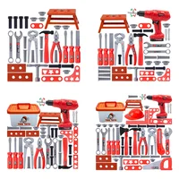 Children's Tool Set with Electric Toy Kids Drill Power Construction Toy Pretend Play Toy Tools Kit for Toddler Boys Girls Child 1