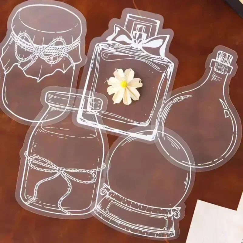 20 Pcs Transparent Dried Flower Bookmarks Flower Herbarium Bookmarks Reading Mark Page Stickers School Supplies