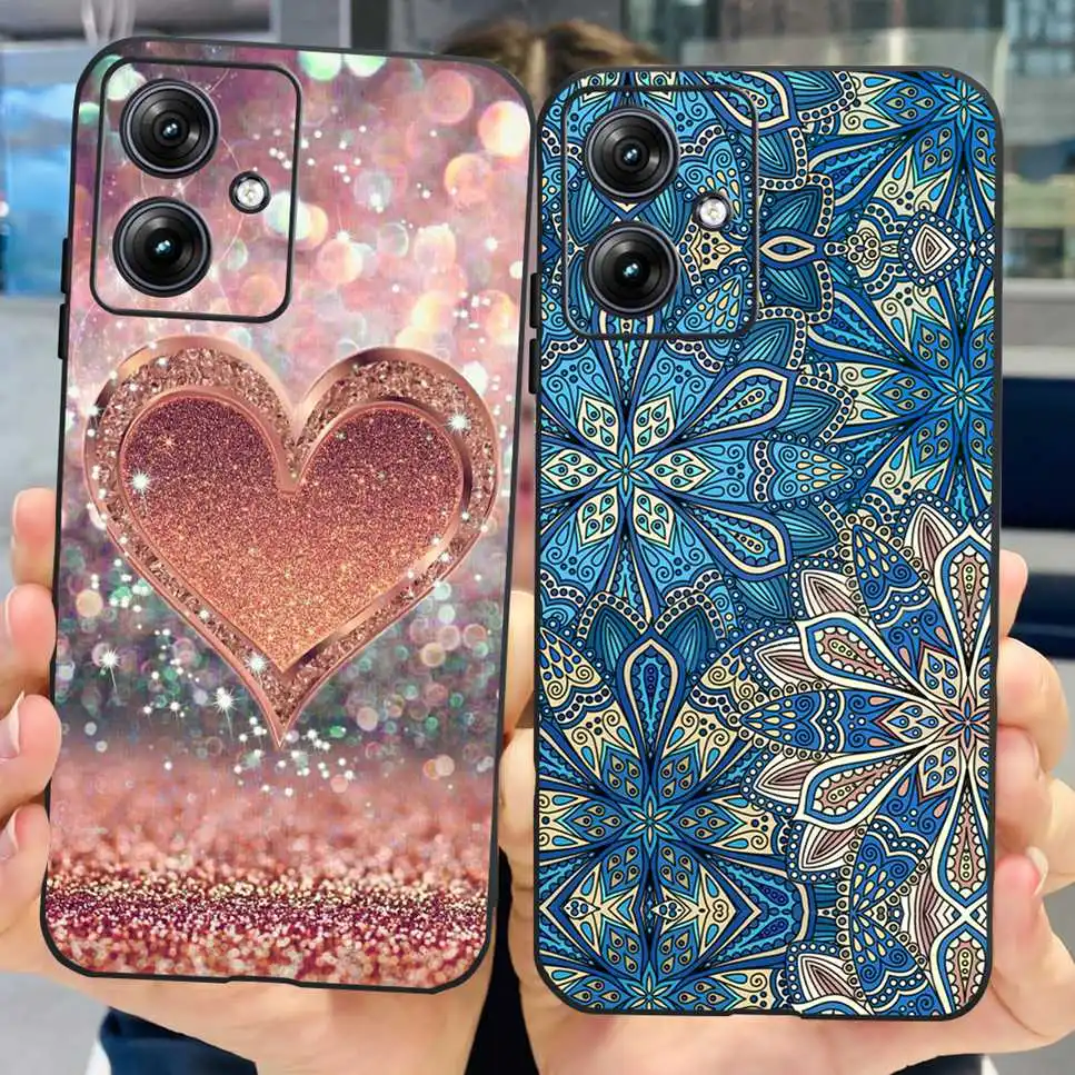 Phone case For Motorola Moto G84 G54 5G TPU Soft Silicone Cover Cute Cat Bumper
