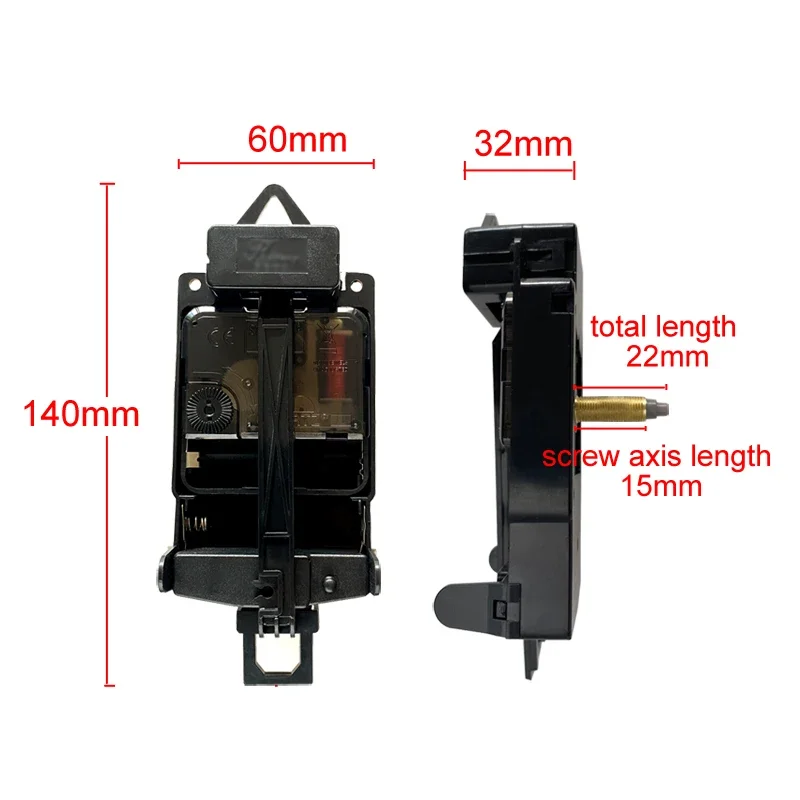 Description Picture 2 of itemSweep Pendulum 9206 Black Hands Wall Clock Accessory Quartz DIY Kits Specialty Clock Mechanism With Needles