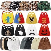 MOC Officer Cape Building Blocks Kit Medieval Lion Knights Figures Accessories Shawl Imitation Fur Cloak Bricks Toys Boys Gift 2