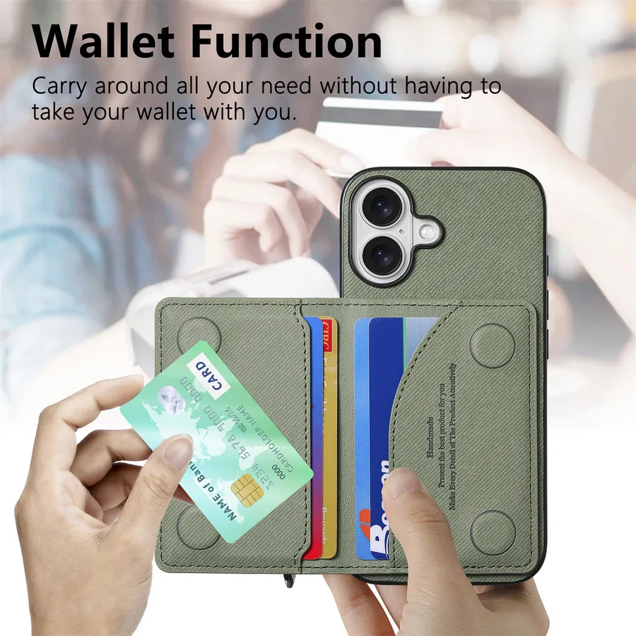 Luxury 5G RFID Leather Wallet Zipper Case
