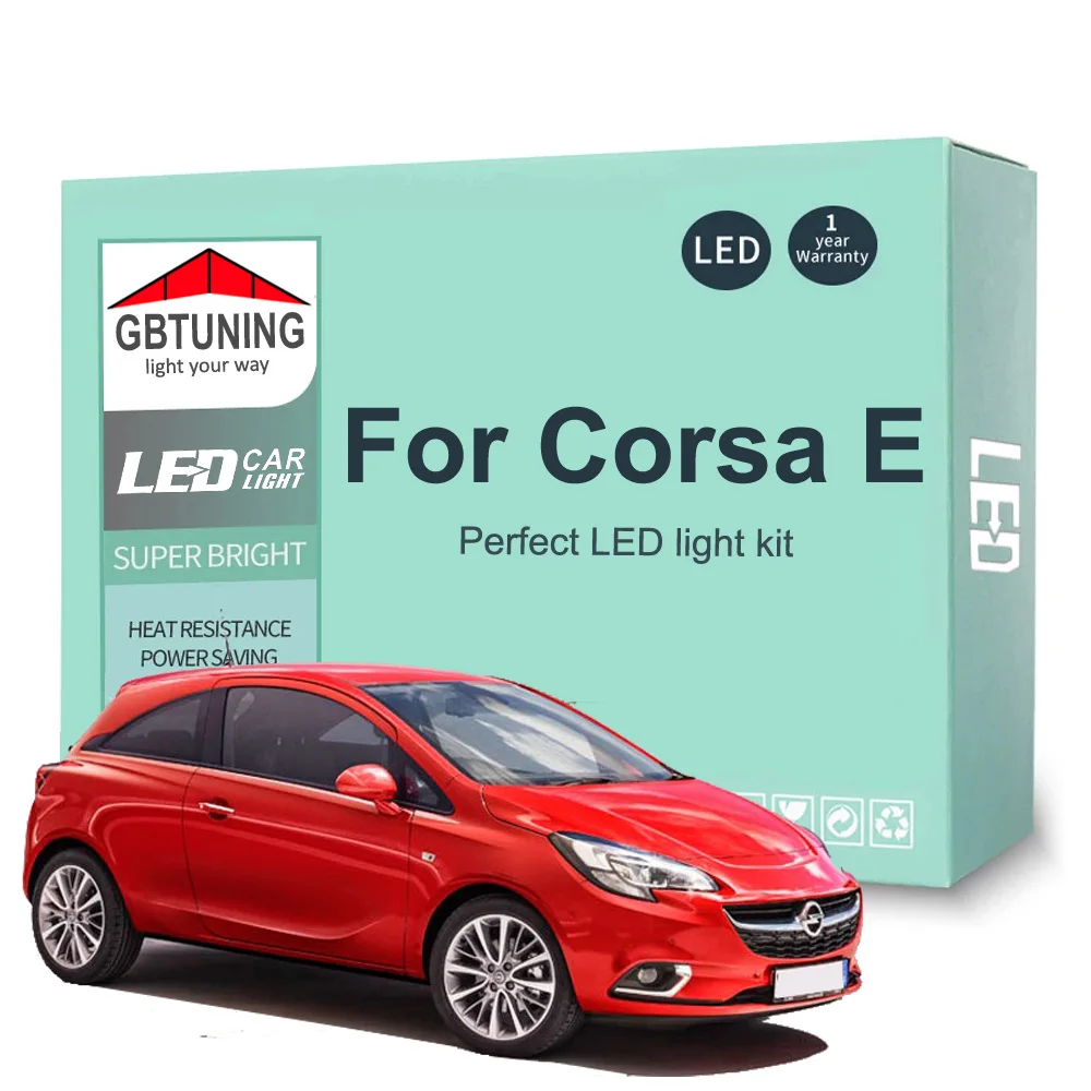 11Pcs LED Interior Light Bulb Kit For Opel Vauxhall Corsa E 2015 2016 2017 2018 2019 Canbus Car