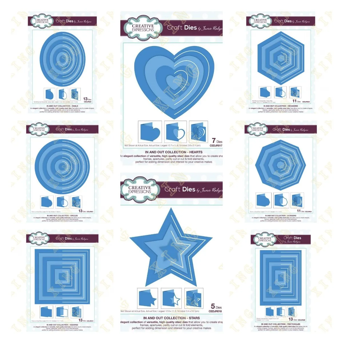 

Hot Sale New Arrival Ovals Circles Squares Stars Hearts Metal Cutting Die Scrapbook Embossed Paper Card Album Template Stencil