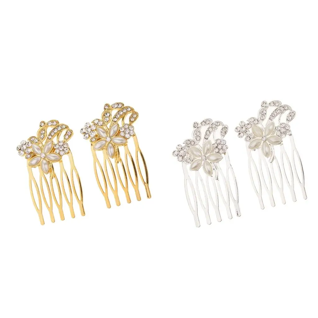 

Свадебная Заколка-гребень для волос с искусственным жемчугом, свадебный аксессуар для волос для невесты и подружки невесты