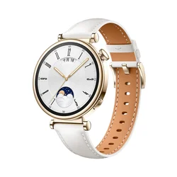 Premium Genuine Leather 18mm Watch Strap - Elegant Smart Bracelet Replacement Wristband Accessory for 18mm (White)
