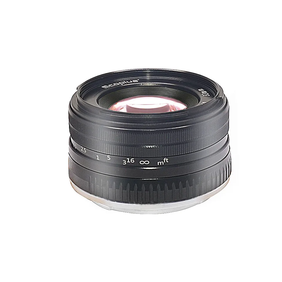 Meike 35mm F1.4 Obiettivo con messa a fuoco Manuale ad ampia Apertura per attacco M43/MFT, compatibile con Olympus compatibile con Panasonic Fotocamere