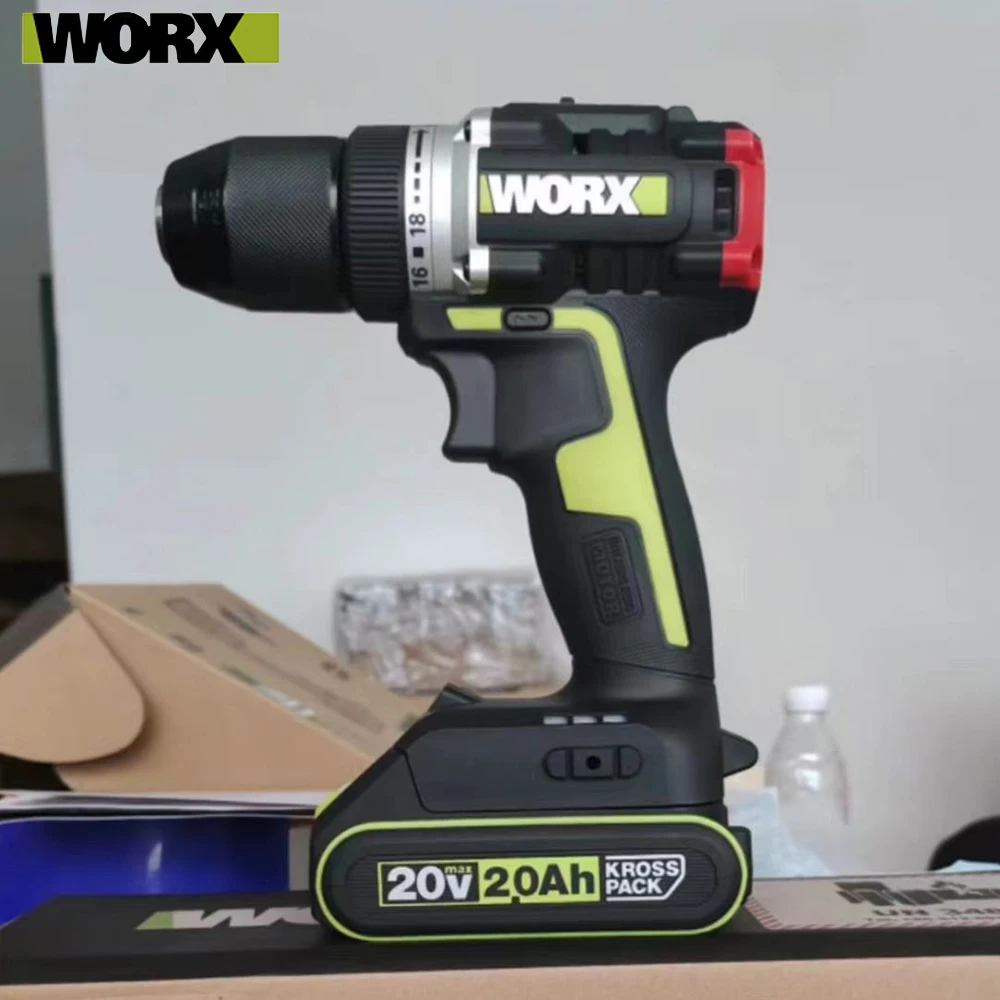 WORX-taladro eléctrico de doble velocidad, 20V, WU182, 13mm, 60Nm, sin  escobillas