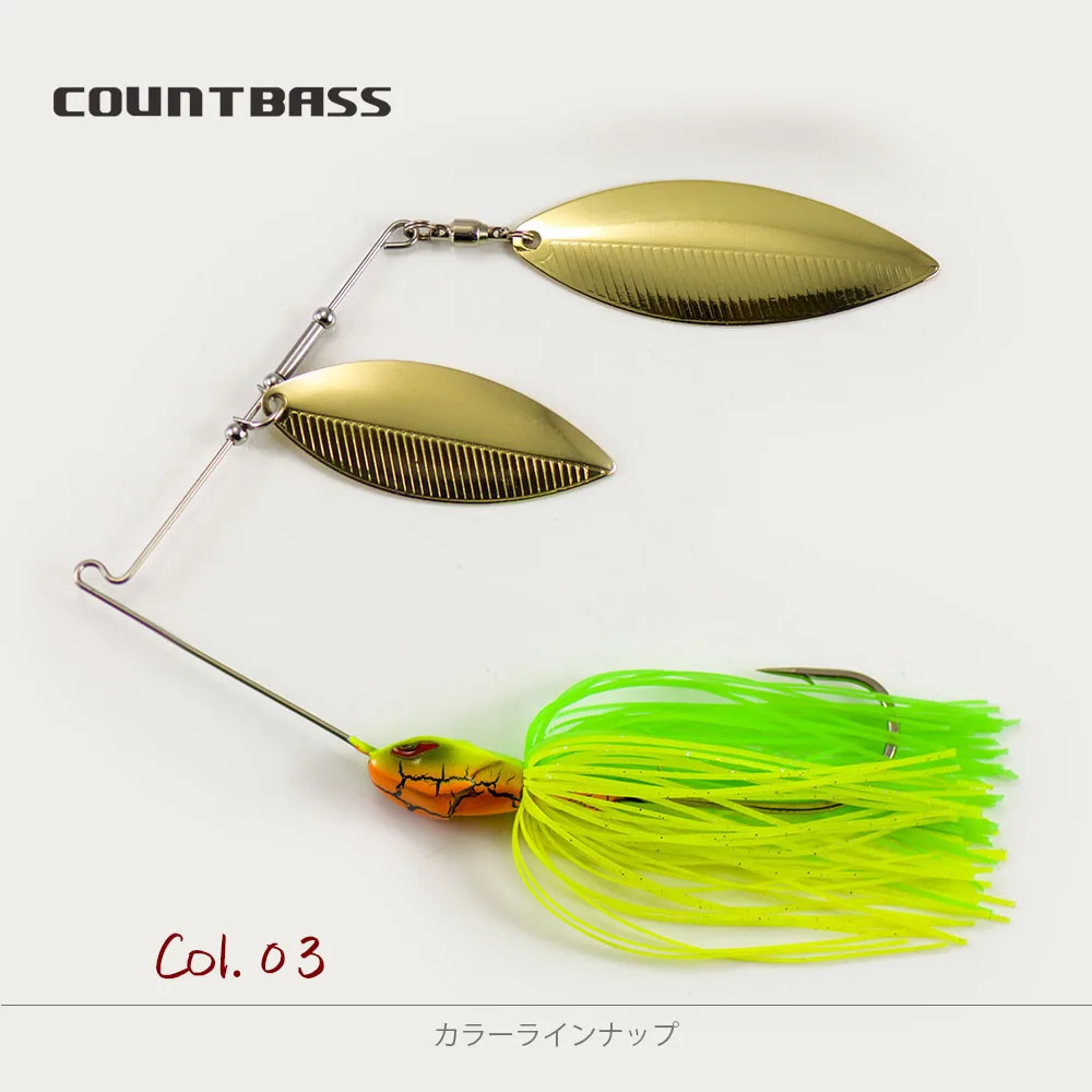 COUNTBASS 1/2 unzen Spinnerbaits mit VMC haken 5/0 Bass Angeln Lockt Silikon Rock Draht Baitss – Detail 19