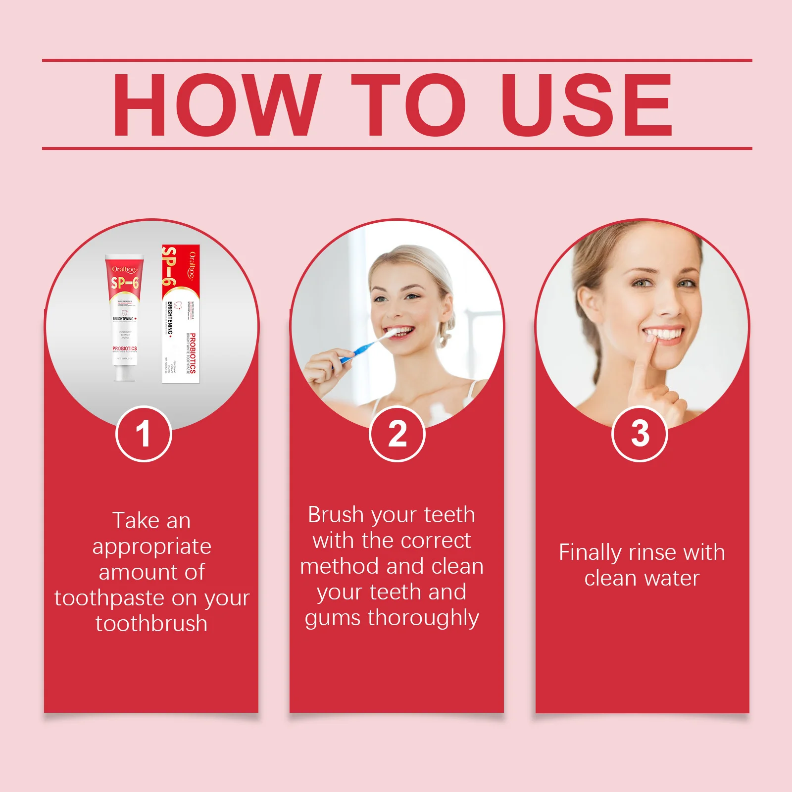 SP6 Probiotic Brightening Toothpaste Remove Plaque Stains Keep Fresh Breath Preventing Periodontitis Oral Teeth Care Toothpastes teeth whitening product teeth whitening essence teeth health product