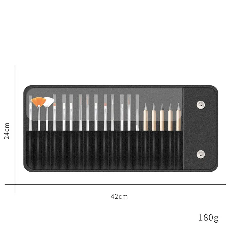 20Pcs/Set Nail Brush Manicure Gel Brush Nail Art Acrylic Liquid Accessories Professional Powder Carving Gel Brushes Pens