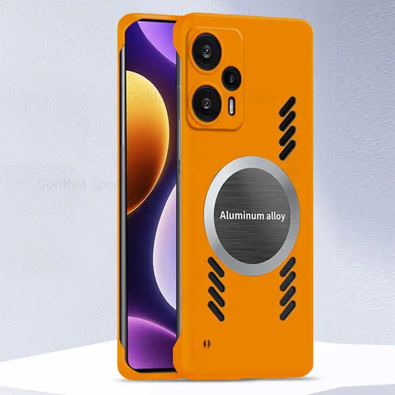 

Cases For Redmi Note 12 Turbo Funda For Magsafe Magnetic Frameless Case For Redmi Note 12 11T Pro Cooling Heat Dissipation Cover
