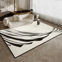 Abstract Black White Striped Rug Art Luxury Decorative Carpet Soft Large Size Living Room Carpets Machine Washable Bedroom Rugs 2