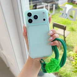 Transparent Anti - Fall Phone Case with Plush Hand Rope for Mi 14T 5G (1)