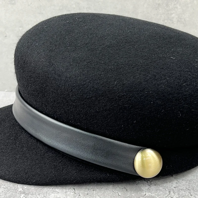 Cotton Newsboy Cap Berets Hat Windproof Winter Hat Fashion Wool Felt Cap for Women Warm Wool Winter Hat Visor Beret Newsboy Cap Beige Black Camel Casual Ladies Flat Cabbie Hat