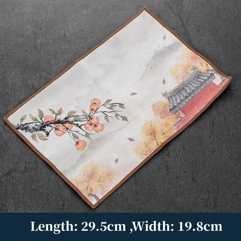 Cotton Linen Tea Towel Tea Ceremony Accessories